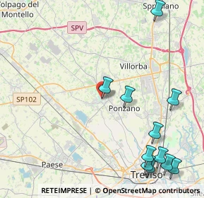 Mappa Via Giovanbattista Cicogna, 31050 Ponzano Veneto TV, Italia (5.55909)