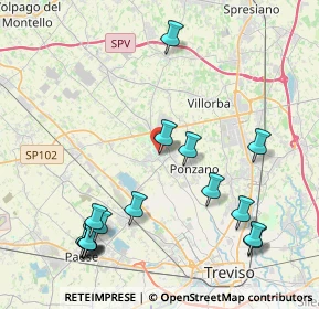 Mappa Via Giovanbattista Cicogna, 31050 Ponzano Veneto TV, Italia (4.89375)