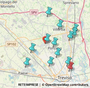 Mappa Via Giovanbattista Cicogna, 31050 Ponzano Veneto TV, Italia (3.89154)