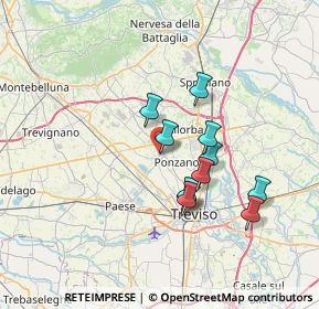 Mappa Via Giovanbattista Cicogna, 31050 Ponzano Veneto TV, Italia (5.74273)