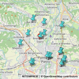 Mappa Via Sorte, 24030 Brembate di Sopra BG, Italia (2.42333)