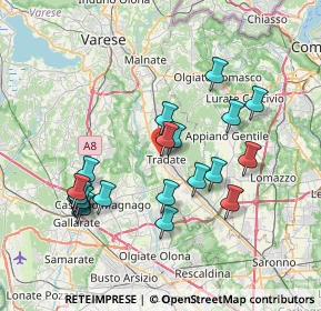 Mappa Via Tito Speri, 21049 Tradate VA, Italia (7.3005)