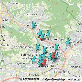 Mappa Via P. Ruggeri da Stabello, 24123 Bergamo BG, Italia (1.841)