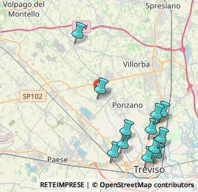 Mappa Via San Bartolomeo, 31050 Ponzano Veneto TV, Italia (5.00833)