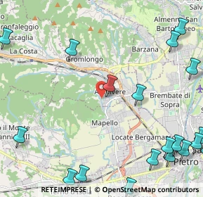 Mappa Via Cesare Battisti, 24030 Ambivere BG, Italia (3.378)