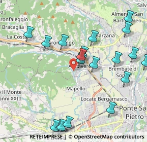 Mappa Via Cesare Battisti, 24030 Ambivere BG, Italia (2.442)