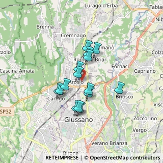 Mappa Via N. Sauro, 22060 Arosio CO, Italia (1.28533)