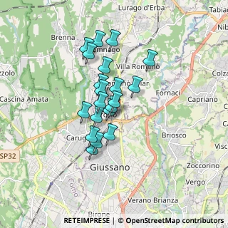 Mappa Via N. Sauro, 22060 Arosio CO, Italia (1.284)
