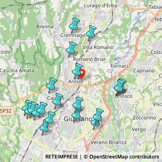 Mappa Via N. Sauro, 22060 Arosio CO, Italia (2.4255)