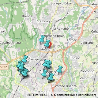 Mappa Via N. Sauro, 22060 Arosio CO, Italia (2.6865)