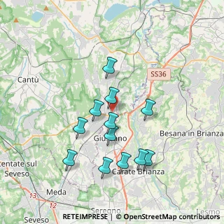Mappa Via N. Sauro, 22060 Arosio CO, Italia (3.39417)