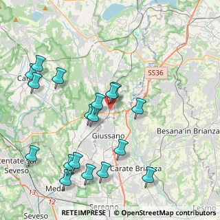 Mappa Via N. Sauro, 22060 Arosio CO, Italia (4.53889)