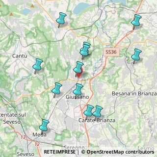 Mappa Via N. Sauro, 22060 Arosio CO, Italia (4.3425)
