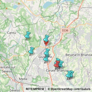 Mappa Via N. Sauro, 22060 Arosio CO, Italia (4.28818)