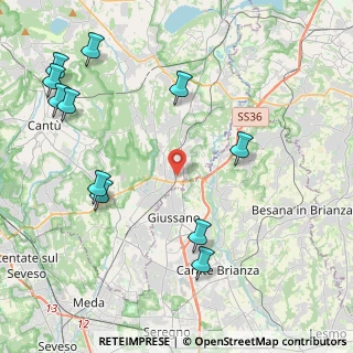 Mappa Via N. Sauro, 22060 Arosio CO, Italia (5.27273)