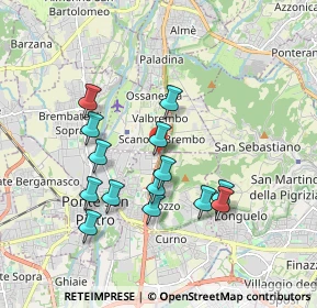 Mappa Via per Briolo, 24030 Mozzo BG, Italia (1.67071)