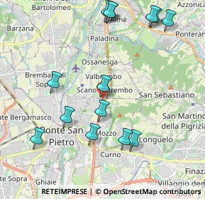 Mappa Via per Briolo, 24030 Mozzo BG, Italia (2.32286)
