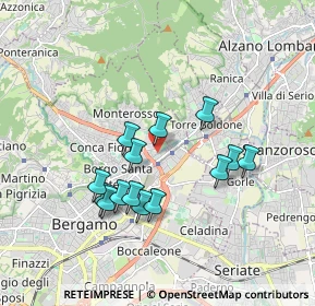 Mappa P.za Don Sergio Colombo, 24124 Bergamo BG, Italia (1.57357)