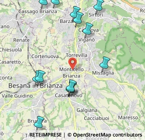 Mappa Via 24 Maggio, 23876 Monticello Brianza LC, Italia (2.37077)