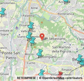 Mappa Unnamed Road, 24030 Bergamo BG, Italia (3.06909)