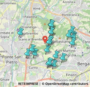 Mappa Unnamed Road, 24030 Bergamo BG, Italia (1.618)