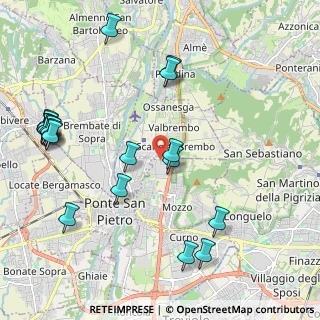 Mappa Via Venezia, 24030 Mozzo BG, Italia (2.538)