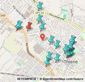 Mappa Via Ferrarin, 36016 Thiene VI, Italia (0.555)