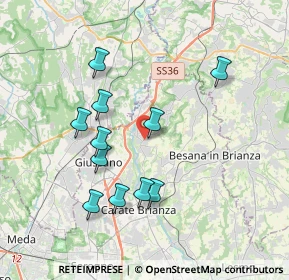 Mappa Via Gaetano Donizetti, 20836 Briosco MB, Italia (3.51273)