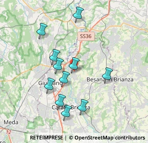 Mappa Via Gaetano Donizetti, 20836 Briosco MB, Italia (3.48)