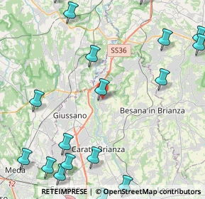 Mappa Via Gaetano Donizetti, 20836 Briosco MB, Italia (6.52)
