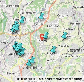 Mappa Via Gaetano Donizetti, 20836 Briosco MB, Italia (2.3835)