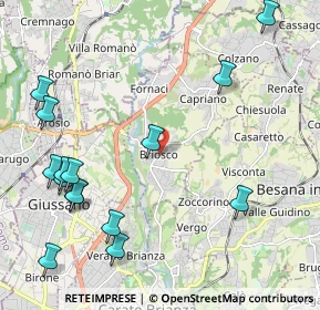 Mappa Via Gaetano Donizetti, 20836 Briosco MB, Italia (2.652)