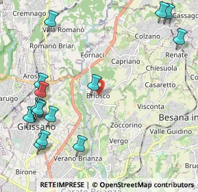 Mappa Via Gaetano Donizetti, 20836 Briosco MB, Italia (2.78667)