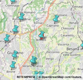 Mappa Via Gaetano Donizetti, 20836 Briosco MB, Italia (3.19733)