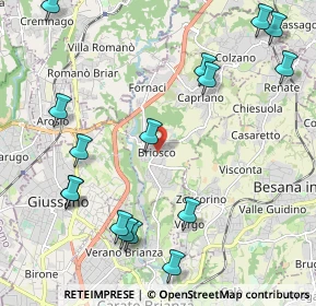 Mappa Via Gaetano Donizetti, 20836 Briosco MB, Italia (2.61063)