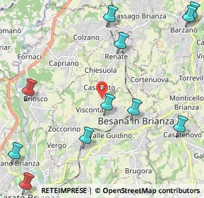 Mappa Via Rivabella, 20045 Besana in Brianza MB, Italia (3.01667)