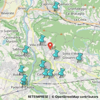 Mappa Via Cadernoldo, 24030 Villa d'Adda BG, Italia (2.54833)