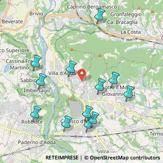 Mappa Via Cadernoldo, 24030 Villa d'Adda BG, Italia (2.285)