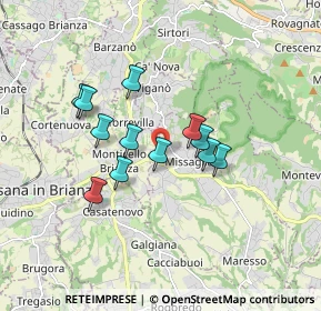 Mappa Via Rengione, 23873 Missaglia LC, Italia (1.35833)