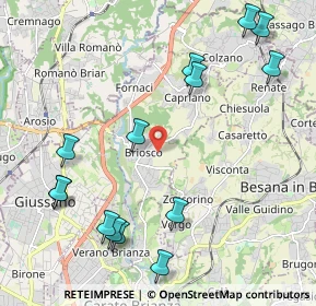 Mappa Via Lombardi, 20836 Briosco MB, Italia (2.53143)