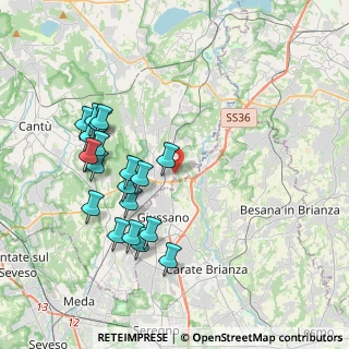 Mappa Via Don Sirtori, 22060 Arosio CO, Italia (3.943)