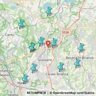 Mappa Via Don Sirtori, 22060 Arosio CO, Italia (4.54727)