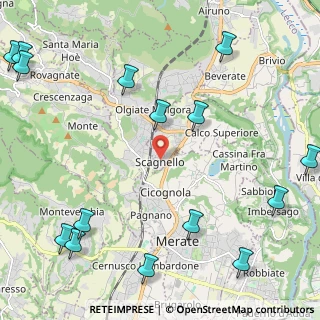 Mappa Via per Scagnello, 23885 Calco LC, Italia (3.16467)