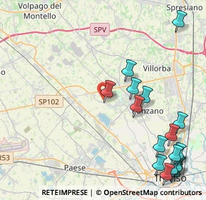 Mappa Via Talponera, 31050 Ponzano Veneto TV, Italia (5.65529)