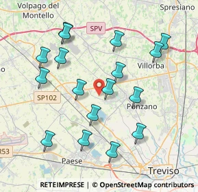 Mappa Via Talponera, 31050 Ponzano Veneto TV, Italia (3.98176)