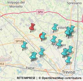 Mappa Via Talponera, 31050 Ponzano Veneto TV, Italia (4.05706)