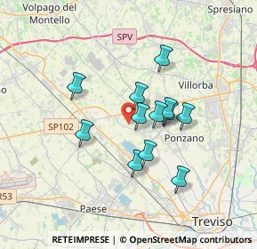 Mappa Via Talponera, 31050 Ponzano Veneto TV, Italia (2.6575)