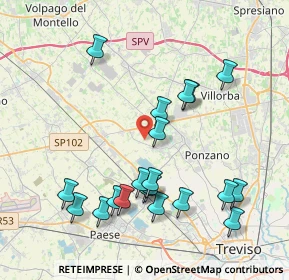Mappa Via Talponera, 31050 Ponzano Veneto TV, Italia (4.148)