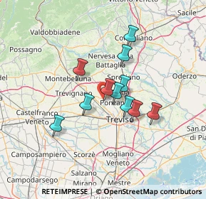 Mappa Via Talponera, 31050 Ponzano Veneto TV, Italia (9.91364)