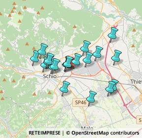 Mappa Via Piemonte, 36015 Schio VI, Italia (2.847)